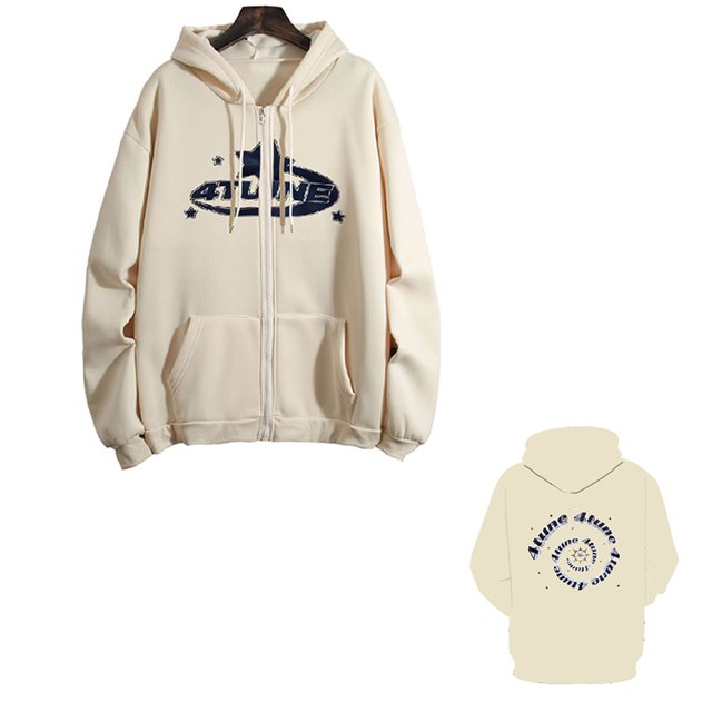 Sudaderas con capucha con estampado de letras y estrellas para mujer, chaquetas holgadas de manga larga de gran tamaño, estilo Retro Harajuku, Hip Hop, gótico, con cremallera, Y2K