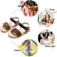 thumbnail image 4 of Girls Sandal Open toe Strap Toddler Summer Shool Flats, 4 of 6