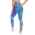 thumbnail image 4 of TWZH Women Vibrant Tie-Dyed 3D Print High Waist Tummy Control Workout Legging, 4 of 5