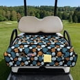 thumbnail image 2 of Yuyamidu Palm Leaves Golf Cart Seat Covers 2 Passenger Club Car Seat Towel Golf Ball Golf Cart Seats Blanket with Pockets Universal Fit 2-Seat, 2 of 8