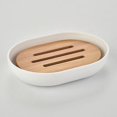 thumbnail image 3 of Bandeja de jabonera, Jabonera de resina, Caja de soporte de barra de jabón de bambú para fregadero de cocina de ducha, Caja de contenedor de jabón de drenaje de doble capa, Caja de jabón de, 3 of 5