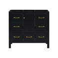 thumbnail image 2 of Euroco 36'' Bathroom Vanity without Sink, Solid Wood Frame Bathroom Storage Cabinet, Freestanding Vanity with 5 Drawers& Soft Closing Doors (NOT INCLUDE BASIN SINK, SAME as N710P175431B), 2 of 7