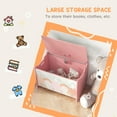 thumbnail image 6 of Qaba Storage Chest with Lid, Storage Box Organizer for Bedroom with Safety Hinge, Cute Animal Design, Pink, 6 of 10