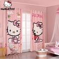 thumbnail image 4 of Sanrio Hello Kitty gatito de dibujos animados cortinas opacas hogar habitación estilo princesa dormitorio acabado cortina tapiz de tela, 4 of 5