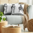 thumbnail image 5 of Ambesonne Retro Throw Pillow Cover 2 Pack, Hero and Dragon Myth, 20", Grey Charcoal Grey White, 5 of 5
