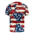 thumbnail image 4 of UVEASISHA 4th of July Tshirts for Men USA Flag Print Graphic Tee Short Sleeve Casual Beach Holiday T-Shirts Blue XXXXXL, 4 of 5