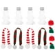 thumbnail image 5 of 10 botellas de bebida de hombre de jengibre de Navidad con 10 sombreros y 10 bufandas, botellas de jugo de Navidad de plástico reutilizables con tapas para recipientes transparentes para jugo y bebida, 5 of 7