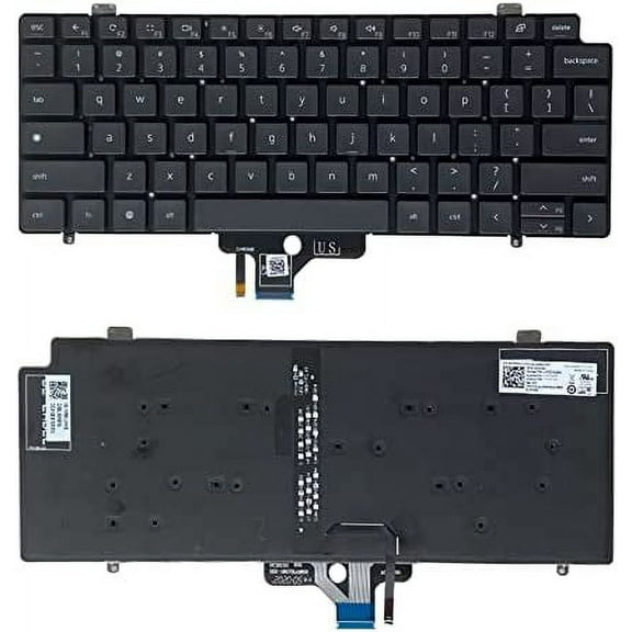 New US Black English Backlit Laptop Keyboard (Without palmrest) for Dell Latitude 5420 7420 7520 P/N:CW3R5 0CW3R5 Light Backlight