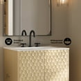 thumbnail image 4 of Bosse 24" Freestanding Bathroom Vanity in Natural Oak with 3-Hole Centerset Sink Top, 4 of 11