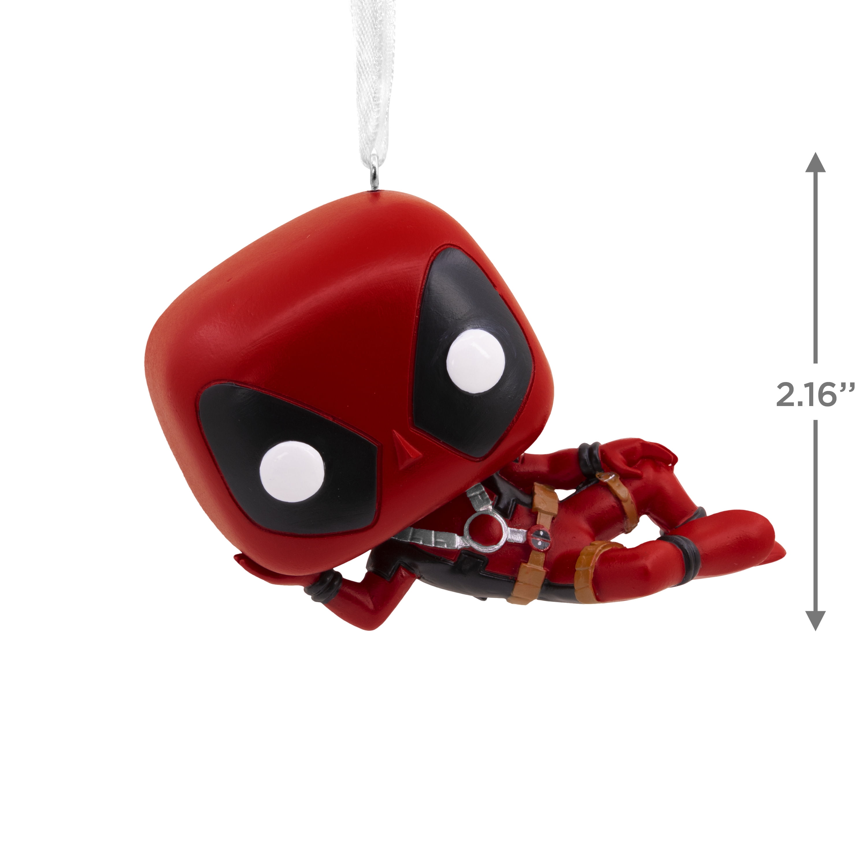 Hallmark Marvel Deadpool laying down Funko POP Christmas Ornament, 1 Count