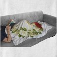 thumbnail image 6 of Wedding Soft Flannel Fleece Throw Blanket, Frame with White and Red Roses and Wedding Rings Celebration Romance, Cozy Plush for Indoor and Outdoor Use, 70" x 90", White Green Red, by Ambesonne, 6 of 6