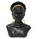 thumbnail image 2 of Estatua de mujer africana, obra de arte, figura de busto de señora, adorno estético exquisito Cabello corto Macarena Escultura de resina, 2 of 8