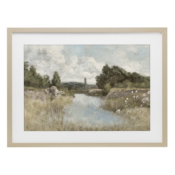 Stupell Industries Farmhouse Dawn At The Shore Birch Framed Print Under Glass, 23 x 17, by Christy McKee