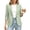 Green, variant on Women's 3/4 Sleeve Blazer Jacket Tailored Fit Lapel Collar Ruched Cuff One Button Work Office Suit Coat for Interview Teacher Outfits, White, XL