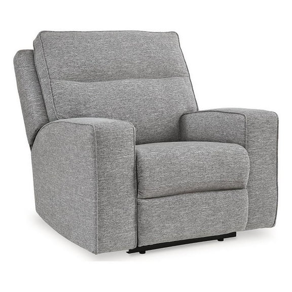 Bowery Hill Modern / Contemporary Polyester Pewter Power Recliner