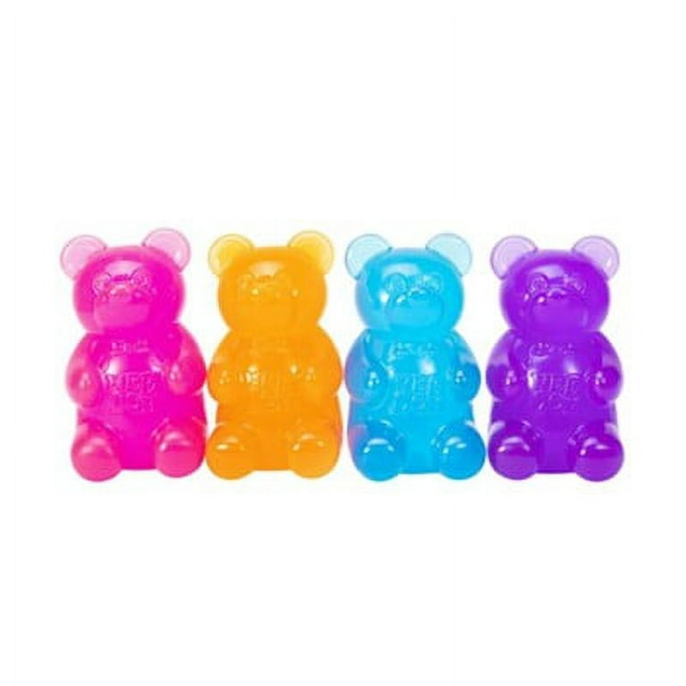  Schylling Nee Doh Gummy BearGroovy, Squishy, Squeezy,  Stretchy Stress Fidget Gummy Bears Gift Set Bundle with Storage Bag - 3  Pack (Assorted Colors) : Toys & Games