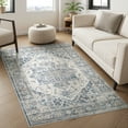 thumbnail image 2 of SIXHOME 3'x5' Area Rugs for Living Room Washable Rug Vintage Medallion Living Room Rug Distressed Soft Carpet Rugs for Bedroom Dinning Room Office Indoor Retro Home Decor Blue, 2 of 7