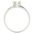 thumbnail image 4 of Clara Pucci 14K White Gold 1.25ct Morganite Solitaire Ring for Women, 4 of 8