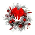 thumbnail image 6 of Christmas Wreath Christmas Decoration Decorative Realistic 20 inch Xmas Wreath Winter Wreath for Wall Party Home Office Decor, 6 of 8