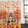 thumbnail image 2 of Fall Pumpkins Shower Curtain, Waterproof Shower Curtains for Bathroom, Gnomes Thanksgiving Maple Flower Orange Plaid Washable Fabric Bathtub Curtain Set Bath Decor with 12 Hooks Long 72"x84", 2 of 8