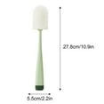 thumbnail image 3 of SATRINO 1 PCS Dishwashing Foam Sponge Brush with Long Handle Bottle Scrubber Cleaning Sponges Brushes Cleaner Soft for Baby Bottle Kitchen Clean Glasses Mugs Cups (Gray), 3 of 7