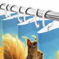thumbnail image 6 of Shower Curtain 72"W x 84"L Fall Squirrel on A Pumpkin Maple Leaves Fabric Shower Curtains Set with Hooks Water Repellent Bathroom Curtains Machine Washable Bathroom Accessories, 6 of 6