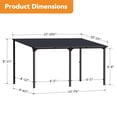 thumbnail image 2 of StoneCreek 10'x14' Wall Mounted Gazebo, Galvanized Steel Sloped Roof with Drainage Gutter, Outdoor Lean to Pergola for Patio, 2 of 7