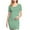 Green, variant on Maternity Dress For Photoshoot Womens Short Sleeve Breast-Feeding Maternity Nursing Dress Bodycon Pregnancy Scoop Neck Ruched Midi Fitted Dresses For Women 2253