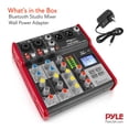 thumbnail image 3 of Placa mezcladora de sonido Pyle Studio Mezclador DJ Bluetooth de 4 canales, 3 of 8