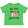 thumbnail image 3 of Inktastic My Titi Loves Me with Sloth and Hearts Boys or Girls Toddler T-Shirt, 3 of 5