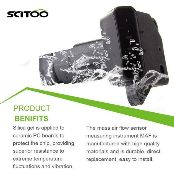 22204-15010 SCITOO MAF Mass Air Flow Sensor FITS FOR 2000-2002 for Chevrolet Prizm 1.8L,2001-2005 for Lexus GS430 4.3L,2002-2010 for Lexus SC430 4.3L,2000-2002 for Toyota Corolla 1.8L