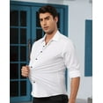 thumbnail image 6 of sogami Dresses Shirt For men Stretch Long Sleeve White Button Down shirt Business, 6 of 6