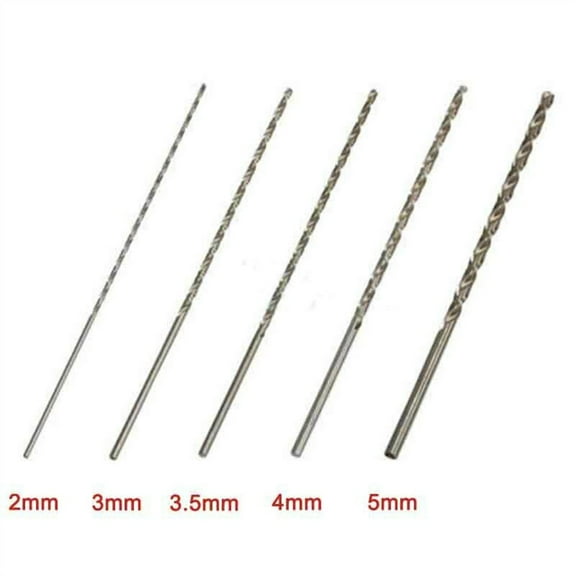 10Pcs Extra Long Hss High Speed Steel Drill Bit Set 2Mm/3Mm,3.5Mm,4Mm,5Mm Bits