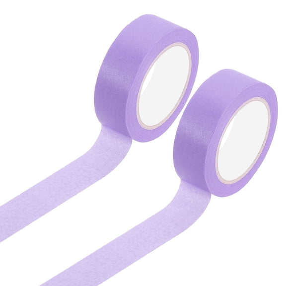 Uxcell 2 Rolls Colored Masking Tape, 11 Yards x 0.6" Colored Washi Tape Painters Tape, Decorative Masking Tape for Arts & Crafts Labeling DIY Scrapbooking Gift Wrapping, Purple