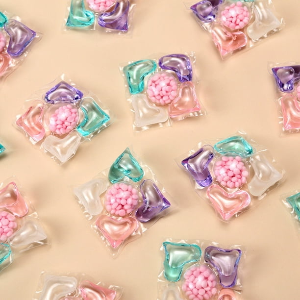 50pcs Detergente fuerte multipropósito 5 en 1 Cápsulas de limpieza de lavandería Cápsulas de lavado Beads de fragancia para dormitorio del hogar