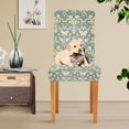 thumbnail image 4 of Yayeee 2 Pack Dining Chair Covers Stretch Parson Chairs Slipcovers Seat Protector, Beige Floral, 4 of 6