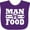 Purple, variant on Inktastic Man Vs Food Boys or Girls Baby Bib