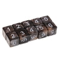 thumbnail image 3 of Dados Poliédricos D6 Strade Fareast Limited 6 Caras 10 piezas Café Gris, 3 of 8