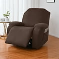thumbnail image 2 of Yipa 1-3 Seat Recliner Sofa Covers Lazy Stretch Chair Cover Armchair Protector Slipcover Removable Home Dining Dark Coffee 2 Seat, 2 of 8