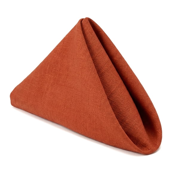 Unique Bargains 12Pcs Solid Washable Reusable Cloth Napkins Orange 13x13inch