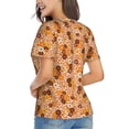 thumbnail image 2 of Goofa Hippie Ditsy Floral Pattern Women's Slim-Fit Short-Sleeve V-Neck T-Shirt,Classic-Fit Short-Sleeve V-Neck T-Shirt-3X-Large, 2 of 5