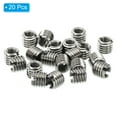 thumbnail image 3 of Uxcell Thread Adapters Sleeve Reducing Nut 20pcs M8x1.25 Male to M5x0.8 Female Repairing Insert Nut 7mm, 3 of 6