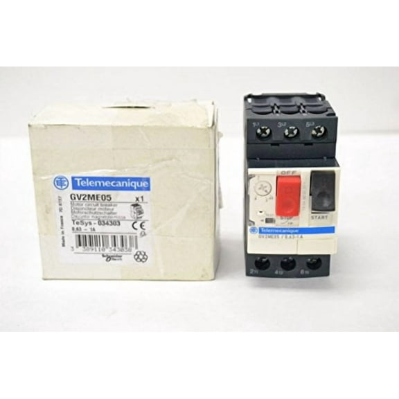 Telemecanique GV2ME05 Motor Protector, 0.63-1.0A, 3P, 600V