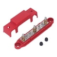 thumbnail image 4 of Bloc de Distribution d'Alimentation de Batterie Bus Bar 150A 10 avec Couvercle 1 Goujon 4 Po Vis M8 pour Bateau RV Blocs de Distribution Électrique Rouges, 4 of 8