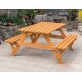 thumbnail image 2 of A-Frame Outdoor Patio Deck Garden Picnic Table, Stained, 2 of 9