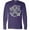 Purple, variant on Inktastic Love, Care, Cure Parkinson's Awareness with Gray Ribbon Long Sleeve T-Shirt