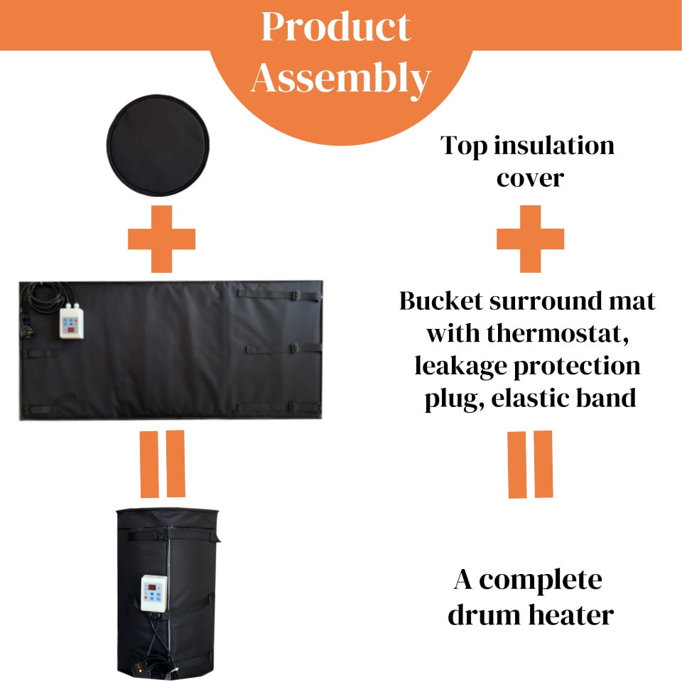 fervidolize Honey Heater with Leakage Protection, 500W, 15 Gal
