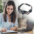 thumbnail image 6 of Unique Bargains 1 Pc Fashion Arrow Pattern Cross Elastic Hairband for Women Navy Blue, 6 of 6