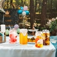 thumbnail image 5 of Qishi 16 oz Beer and Beverage Glass Straws, Great for Home Use, with Clear Bamboo Lids (Set of 4), 5 of 8