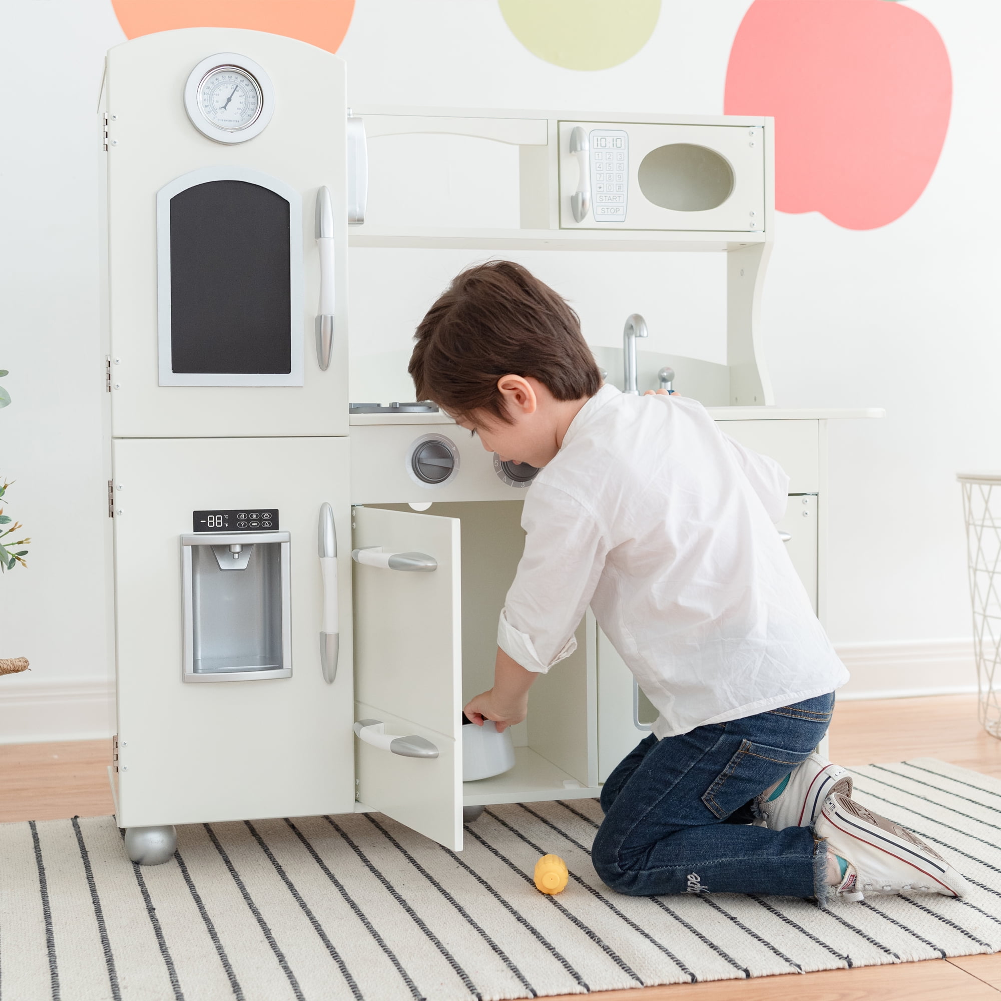 Teamson Kids - Little Chef Upper East Retro Play Kitchen - White